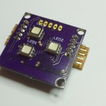 PLCC6-RGB-LEDs auf dem Board