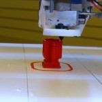 3D-Druck in action, man kann das Ergebnis schon ahnen