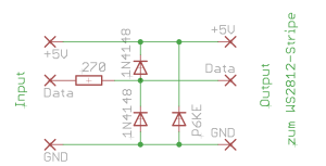 Schutzbeschaltung WS2812B