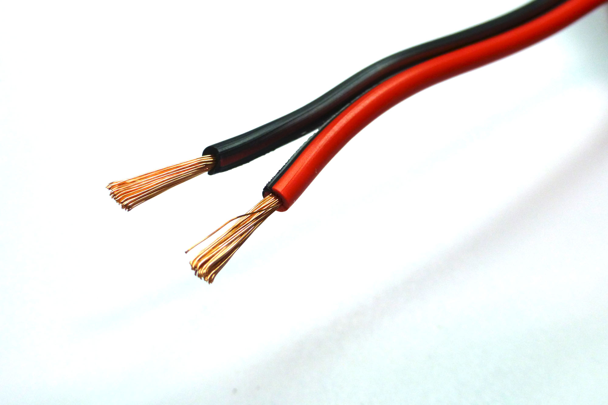 Zwillingslitze Kabel 2x1,5mm² schwarz/rot Litze 2x 1,5 mm² Länge wählbar  1-100m