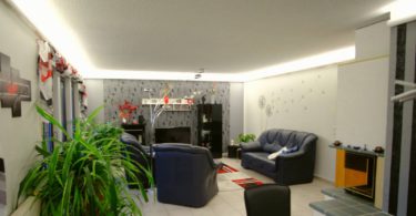 Indirekte LED Beleuchtung mit RGBW im Wohnzimmer