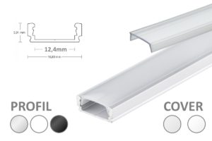 Alu-Leiste für LED-Streifen, U-Form