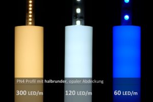 LED-Streifen Test im Aluprofil PN4