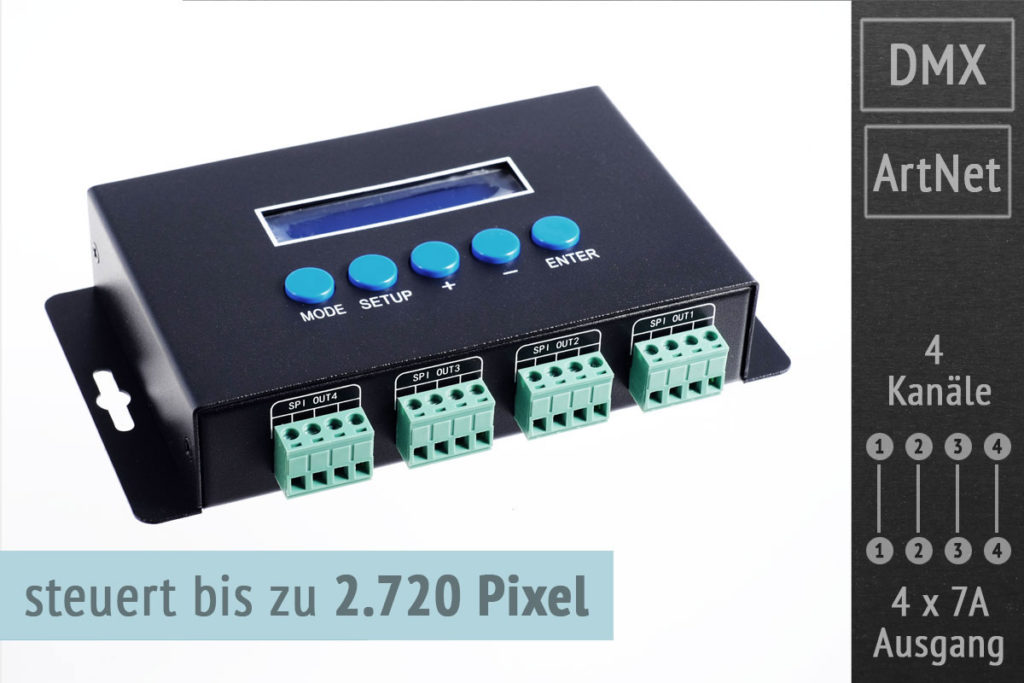 ArtNet Pixel Controller 4x7A